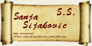 Sanja Šijaković vizit kartica